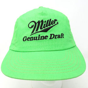 Miller Genuine Draft Beer Vintage Neon Green Cap